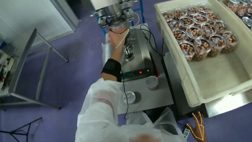 Actual Machine sealing sample, with available hand estimates overlaid